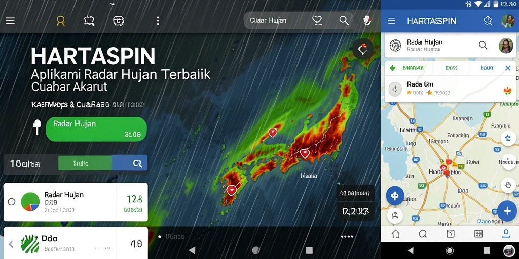Antarmuka HARTASPIN menampilkan peta radar hujan yang interaktif.