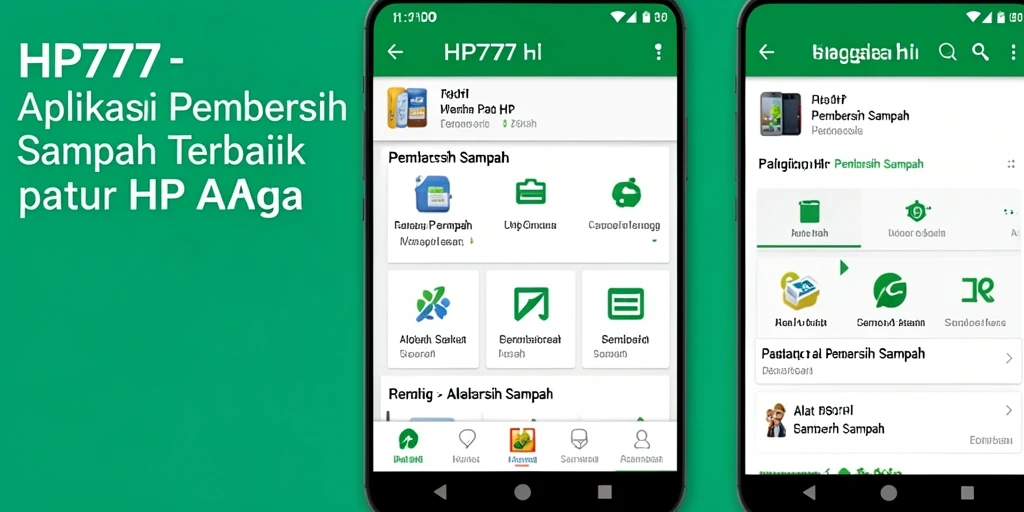 Antarmuka HP777 yang sederhana dan fungsional untuk pembersih sampah.
