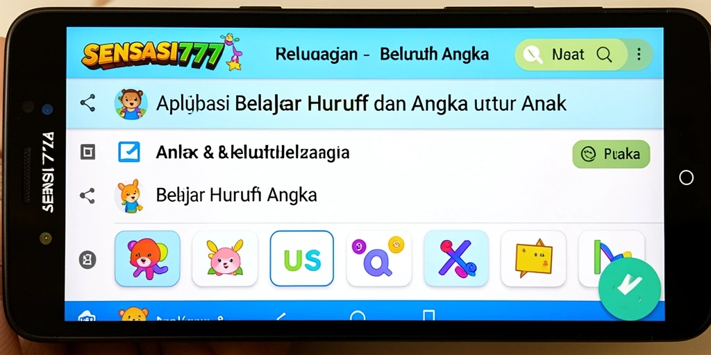 Tampilan antarmuka SENSASI777 yang penuh warna dan menarik bagi anak-anak.