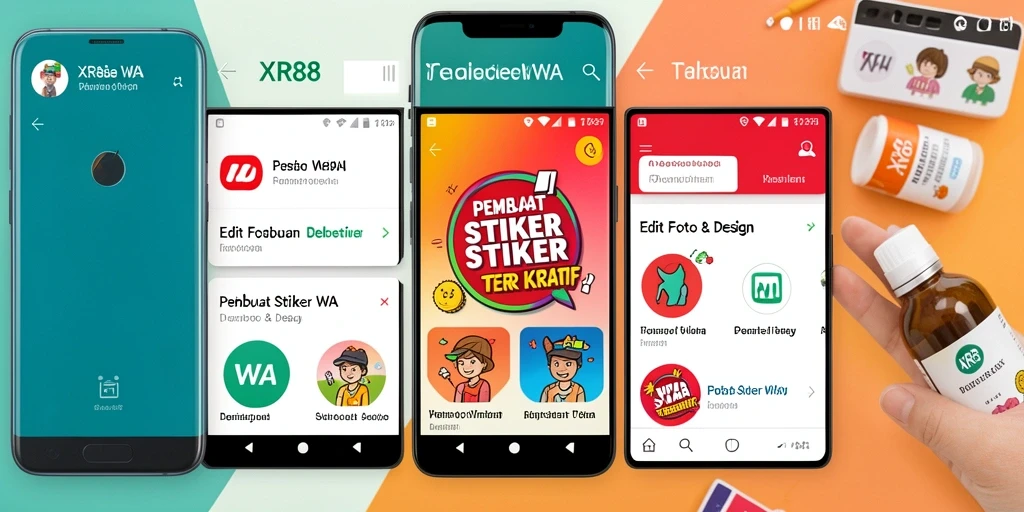 Tampilan antarmuka XR88 yang menarik untuk pembuat stiker WA.