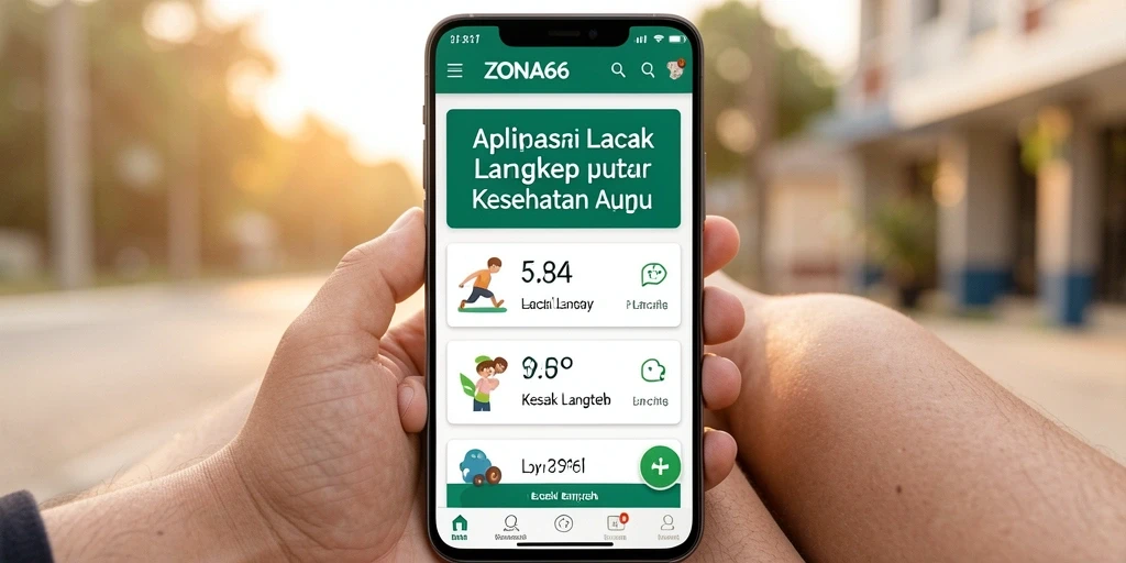 Tampilan antarmuka ZONA66 dengan fungsi Lacak Langkah yang jelas dan intuitif.