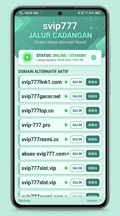 Tampilan link alternatif svip777