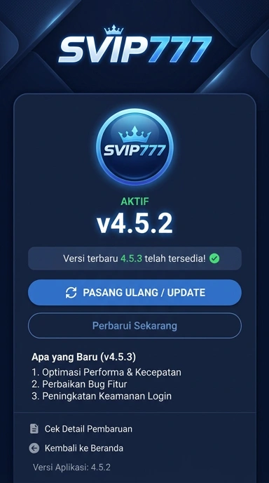 Tampilan riwayat versi svip777